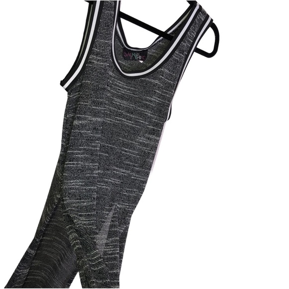 Preowned sporty gray long slit, maxi dress/top - Picture 7 of 11